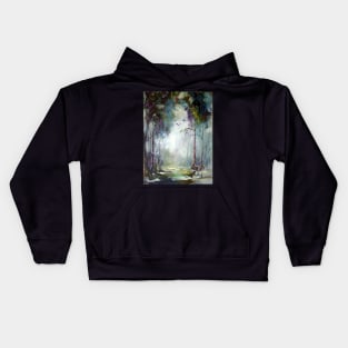 Wetland In The Mist Kids Hoodie